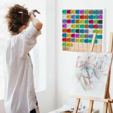 Gisafai Wooden Paint Organizer - Wall Mounted Storage Rack