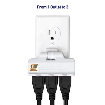 Cable Matters 3 Outlet Swivel Plug Adapter for All Devices