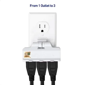 Cable Matters 3 Outlet Swivel Plug Adapter for All Devices