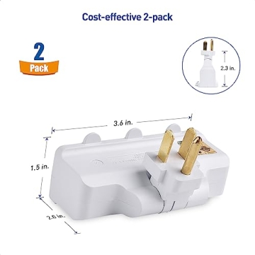 Cable Matters 3 Outlet Swivel Plug Adapter for All Devices