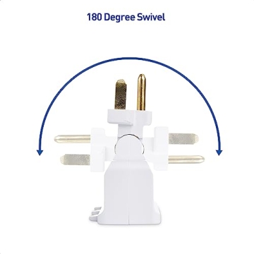 Cable Matters 3 Outlet Swivel Plug Adapter for All Devices