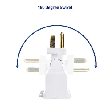Cable Matters 3 Outlet Swivel Plug Adapter for All Devices