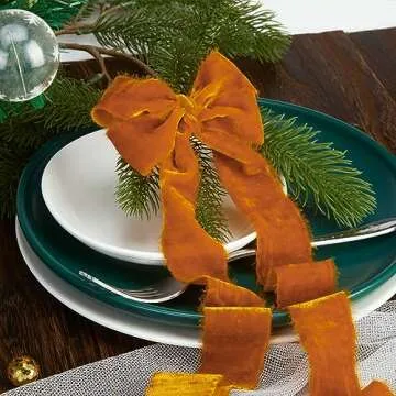 Keypan Orange Velvet Ribbon for Elegant Gift Wrapping