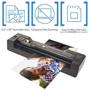 Vupoint ST470 Magic Wand Portable Scanner with Auto-Feed Docking Station + Hard Protective Travel Ca...