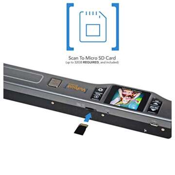 Vupoint ST470 Magic Wand Portable Scanner with Auto-Feed Docking Station + Hard Protective Travel Carrying Case + 8gb MicroSD Card - 1200dpi, PDF/JPEG, 1.5 LCD - for Photo, Document, Receipt