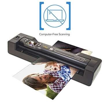 Vupoint ST470 Magic Wand Portable Scanner with Auto-Feed Docking Station + Hard Protective Travel Carrying Case + 8gb MicroSD Card - 1200dpi, PDF/JPEG, 1.5 LCD - for Photo, Document, Receipt