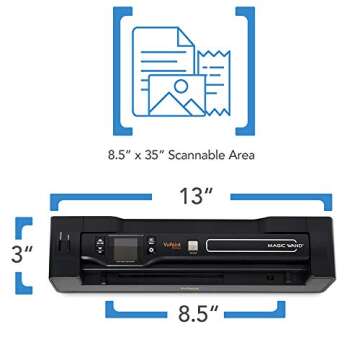 Vupoint ST470 Magic Wand Portable Scanner with Auto-Feed Docking Station + Hard Protective Travel Carrying Case + 8gb MicroSD Card - 1200dpi, PDF/JPEG, 1.5 LCD - for Photo, Document, Receipt