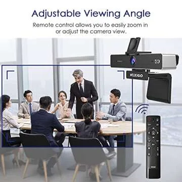 Zoom Certified, NexiGo N950P 4K Zoomable Webcam with Remote Control, Sony_Starvis Sensor, 5X Digital Zoom, Pro Web Camera with Dual Stereo Mics, for Zoom Skype Teams Twitch