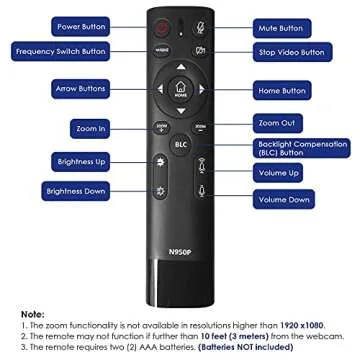 Zoom Certified, NexiGo N950P 4K Zoomable Webcam with Remote Control, Sony_Starvis Sensor, 5X Digital Zoom, Pro Web Camera with Dual Stereo Mics, for Zoom Skype Teams Twitch