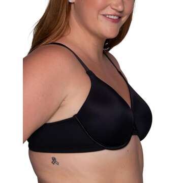 Vanity Fair Womens Full Figure Beauty Back Smoothing Bra, 4-way Stretch Fabric, Lightly Lined Cups U...