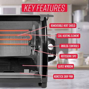 Ronco 5500 Series Rotisserie Oven, Black