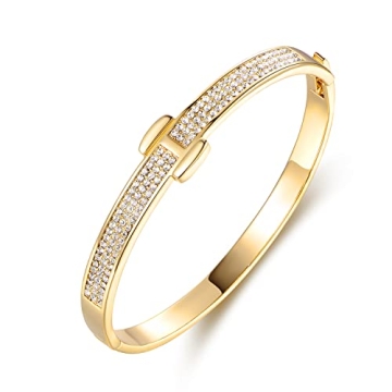 Beautiful Barzel Gold & Crystal Bracelet with SWAROVSKI ELEMENTS
