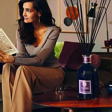 Dr. Vranjes - Rosso Nobile 250 ml Diffuser + Double Pack of Black Sticks (3 Pieces Bundle) - Luxury Home Fragrance, Made in Italy, Main Scent Fruity: Orange, Strawberry and Red Berries, Birch