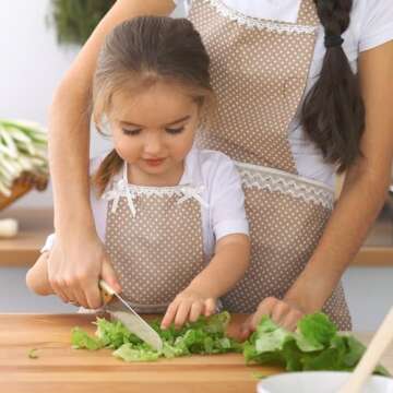 Kibbidea Kids Knife Set for Real Cooking, 4pcs Kids Safe Kitchen Cutting Knives, Stainless Steel Blades, Children First Starter knife, BPA-free (Silver)