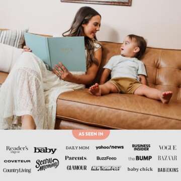 Lucy Darling Baby Memory Book, Luxury Baby First Year Book & Photo Album for Baby Boy/Girl, Keepsake Baby Books & Journals, Gender Neutral Memories & Milestone Book, Pregnancy Gift - Celestial Skies