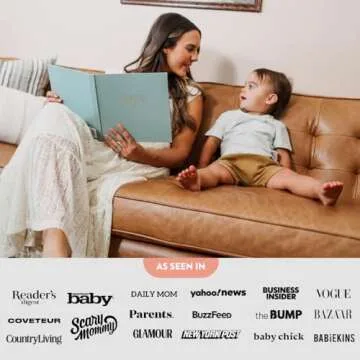 Lucy Darling Baby Memory Book, Luxury Baby First Year Book & Photo Album for Baby Boy/Girl, Keepsake Baby Books & Journals, Gender Neutral Memories & Milestone Book, Pregnancy Gift - Celestial Skies