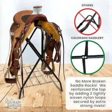 Colorado Saddlery Saddle Rack Portable Durable Storage