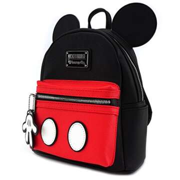 Loungefly x Mickey Suit Mini Saffiano Faux Leather Backpack
