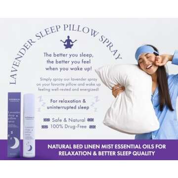 2 Life Health Lavender Pillow Spray - Sleep Spray for Pillows Provides Rest and Relaxation - Linen S...