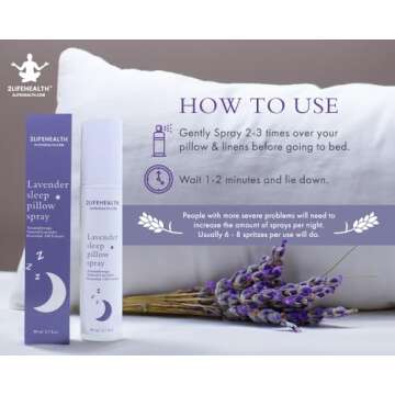 2 Life Health Lavender Pillow Spray - Sleep Spray for Pillows Provides Rest and Relaxation - Linen Spray for Bedding - Aromatherapy Room Spray Pillow Mist Sleep Spray - Deep Sleep Pillow Spray 80 ml