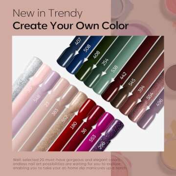 Modelones Dip Powder Nail Kit Starter, 20 Colors Nude Pink Purple Brown Red Dipping Powder Liquid Se...