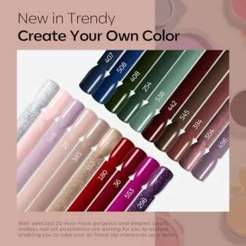 Modelones Dip Powder Nail Kit Starter, 20 Colors Nude Pink Purple Brown Red Dipping Powder Liquid Se...