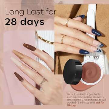 Modelones Dip Powder Nail Kit Starter, 20 Colors Nude Pink Purple Brown Red Dipping Powder Liquid Set Base&Top Activator for French Nail Art Salon DIY Kit