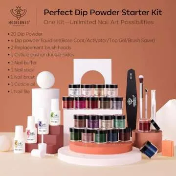 Modelones Dip Powder Nail Kit - 20 Colors for Nail Art