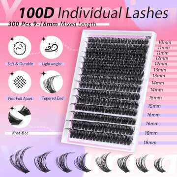 Lash Clusters Kit - DIY Fluffy Eyelash Extensions 300pcs