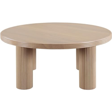 Mid-Century Modern Coffee Table with Natural Finish