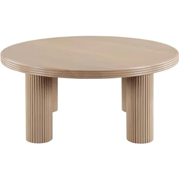 Mid-Century Modern Coffee Table with Natural Finish