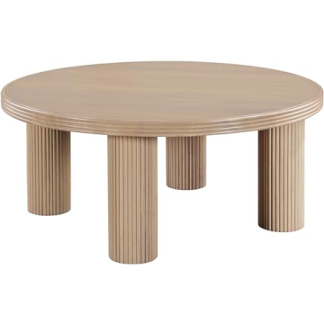 Mid-Century Modern Coffee Table with Natural Finish