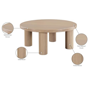 Mid-Century Modern Coffee Table with Natural Finish