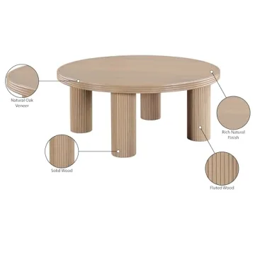 Mid-Century Modern Coffee Table with Natural Finish