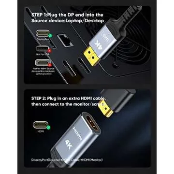Highwings 4K Display Port to HDMI Adapter for Optimal Performance