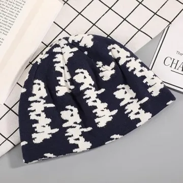 LaurelTree Y2K Beanies for Stylish Women in Navy Blue