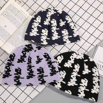 LaurelTree Y2K Beanies for Stylish Women in Navy Blue