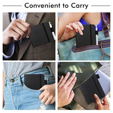 Feela 3 Pack Pocket Notebooks with Pens Compact Durable Stylish