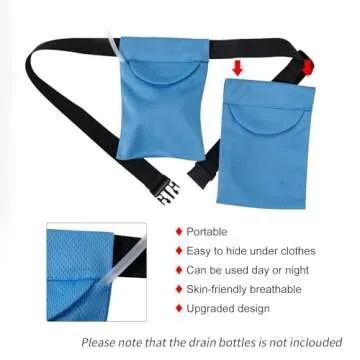 SUCONBE Mastectomy Drain Holder with Shower Bag for Recovery