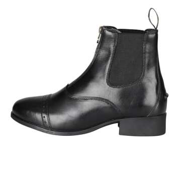 Dublin Foundation Zip Paddock Boots II, Black, Ladies 8.5