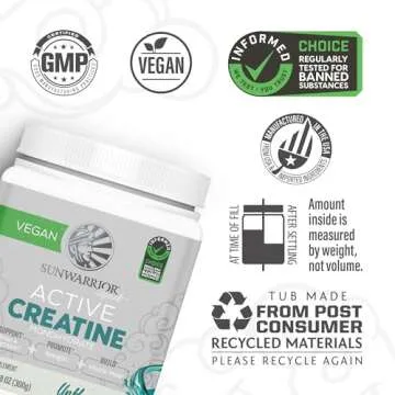 Creatine Monohydrate Powder Micronized PreWorkout Recovery Supplement | Support Muscle Building Strength Training Cognition | Vegan & Keto Friendly Easily Mixes (60 Serving) Unflavored Active Creatine