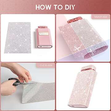 Chic Rechargeable Bling Handheld Fan for Women - Pink