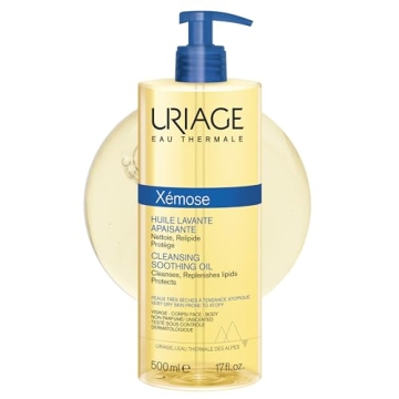 Uriage Xemose Cleansing Soothing Oil | Face & Body Daily Cleanser that Brings Instant & Long-Lasting...