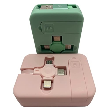 Joyful Bytes 3-in-1 Retractable Fast Charge Cable with Stand