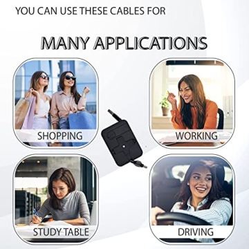 Joyful Bytes 3-in-1 Retractable Fast Charge Cable with Stand