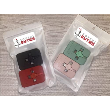 Joyful Bytes 3-in-1 Retractable Fast Charge Cable with Stand