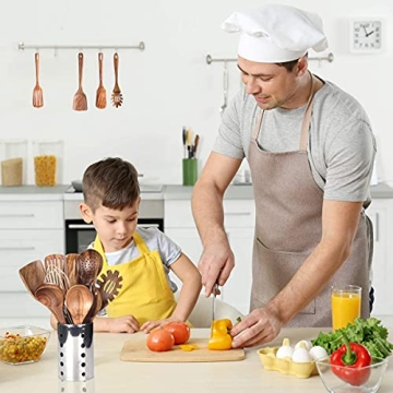 Natural Teak Wood Kitchen Utensils Set for Cooking