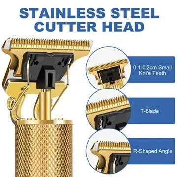 candyfouse Hair Clippers for Men, Rechargeable Beard Trimmer with 4 Limit Combs, Grooming Kit for Barbers Haircut, USB Type-C Charging, Professional Shaver Gifts