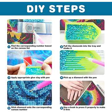 Fuinkqe 4 Pack 5D Animals Diamond Painting Kits for Adults - Crystal Diamond Art for Adults Beginner, Full Drill DIY Animal Family Gem Art Picture, Kids Gem Dot Crafts for Home Wall Decor13.7x13.7inch