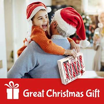 Candy Cane Peppermint Spoons – Pack of 24 Stunning Candy Cane Spoons – Perfect Christmas Candy – Delicious and Colorful Peppermint Candy – Ideal for Hot Chocolate on Christmas Eve